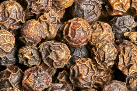 Closeup of black pepper. Macro focus stackingの写真素材