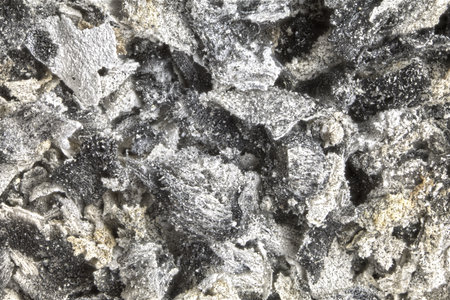 Macro shot of a bunch of tobacco ash. Macro focus stackingの写真素材