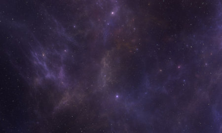 Space background with nebula and shining stars. Giant interstellar cloud. Infinite universe. 3D...