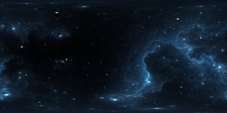 360 degree space panorama, equirectangular projection, environment map. HDRI spherical background...