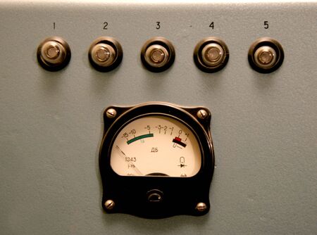 the sound control monitor of retro cinema projector made in USSRの写真素材