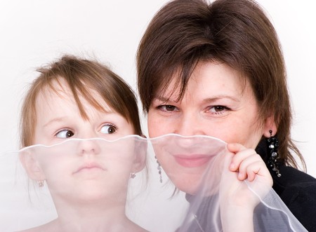 portrait of the woman and her daughterの写真素材
