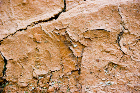 cracks on painted wallの写真素材