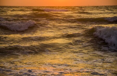close-up sea waves at morning time