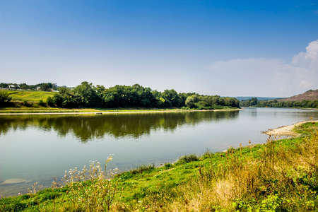 landscape of Dnister river, National Nature Park Dnister Canyon, Ternopil region of Western Ukraine