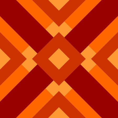 a seamless background of red, pink and orange geometry vector illustrationのイラスト素材