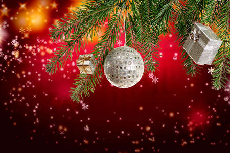 Beautiful and colorful magical Christmas backgroundの写真素材