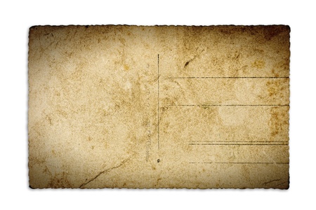Old postcard on white backgroundの写真素材