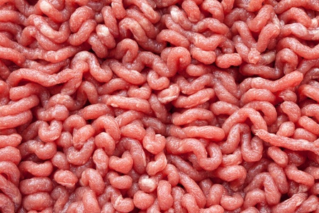 Close up raw ground beefの写真素材
