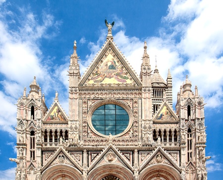 cathedral of Siena, Duomo di Santa Maria Assunta, wide-angle view の写真素材