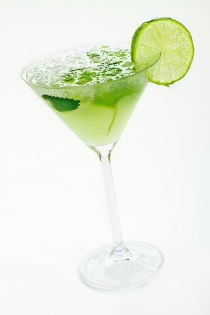 Close up margaritas with limeの写真素材