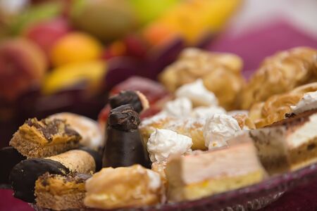 different kinds of desserts on a plate