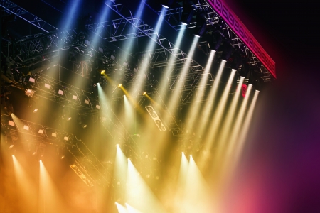Colorful Stage lights at concertの写真素材