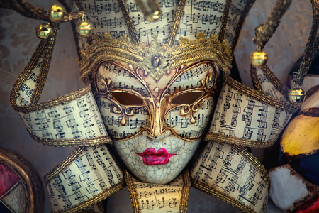 Right hand made Venetian maskの写真素材