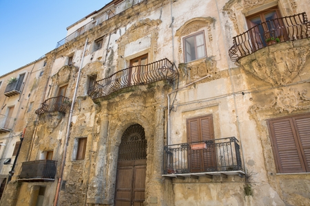 typical architecture of the old house in Italyの写真素材