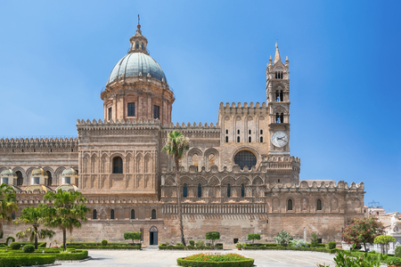 Palermo Cathedral is the cathedral church of the Roman Catholic Archdiocese of Palermo, located in Palermo, Sicily, Italy. The church was erected in 1185 by Walter Ophamil.の写真素材