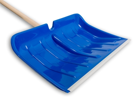 Snow shovels  on white backgroundの写真素材