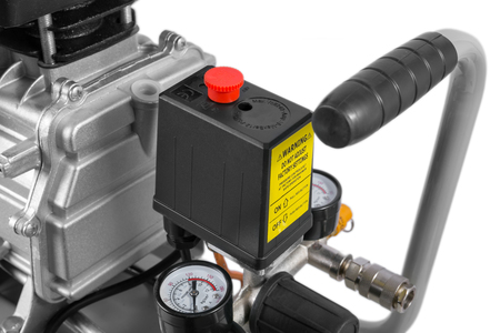 Air Compressor on white background - compressor pressure switchの写真素材
