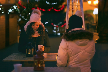 Square in Novy Jicin, Czech Republic, Europe, 23.12. 2017 - Christmas FairBeautiful atmosphere at the Christmas Fair on 23.12. 2017, square in Novy Jicin, Czech Republic, Europeのeditorial素材
