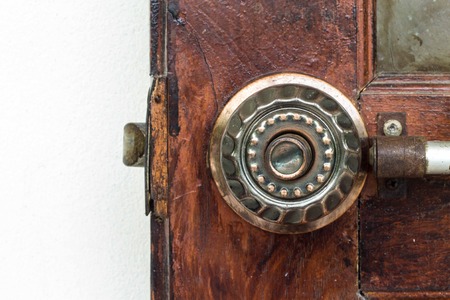 Old door handle and antique doorの写真素材