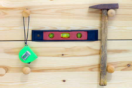 tool on wood background