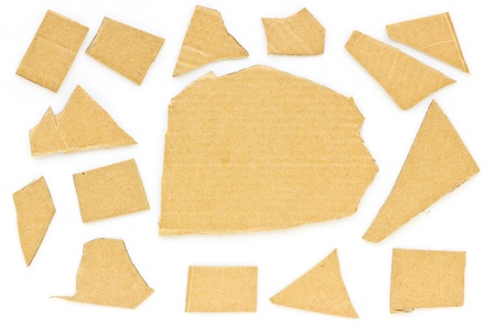 Recycled paper on white background.の写真素材