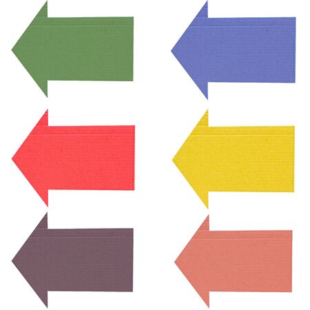 Color arrow recycled paper  