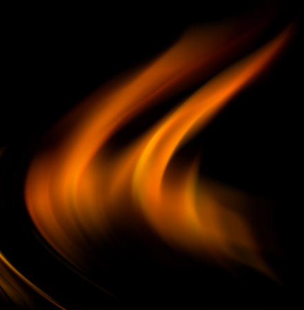 abstract fire on black.の写真素材