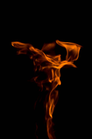 abstract fire on black.