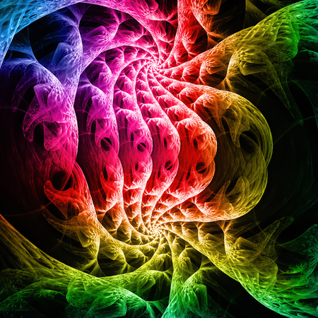 Rainbow fractals pattern background.の写真素材