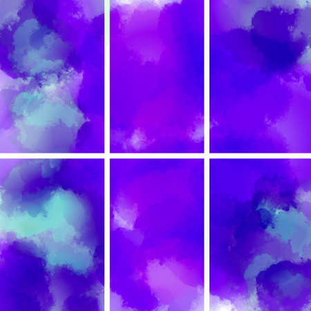 Set abstract watercolor painting.の写真素材