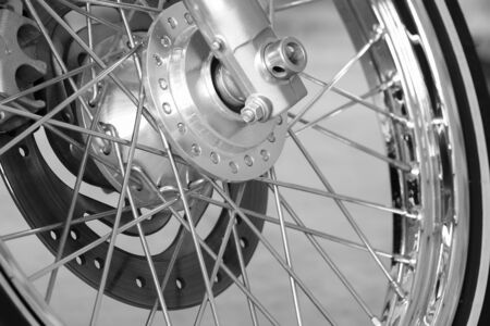 Black and white wheel motorcycles.
