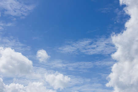 Blue sky and white clouds.