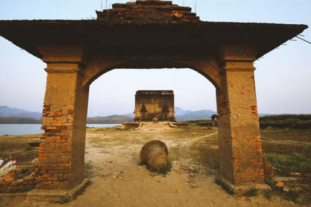 Historic archaeological site near the lake.の写真素材