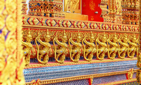 Golden statue art of Thailand.の写真素材