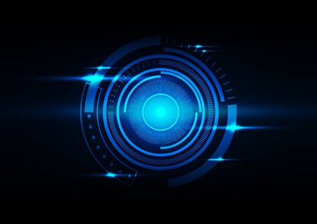 Abstract circle dark blue background vector illustrationのイラスト素材