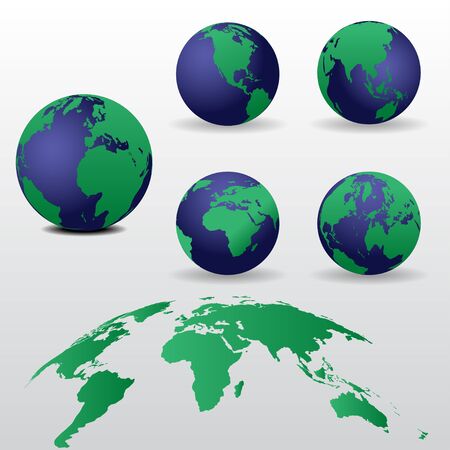 Set of world map vector illustration Elements of this image furnished by NASAのイラスト素材
