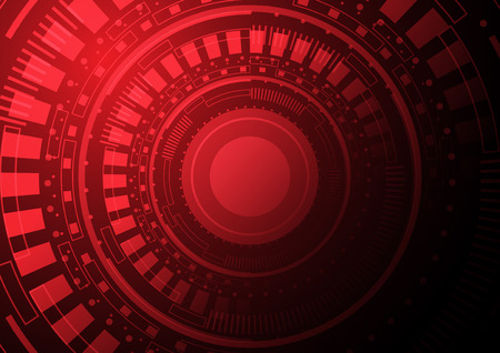 Abstract red circle technology template vector illustrationのイラスト素材