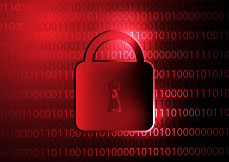 Binary code with security lock icon concept designのイラスト素材