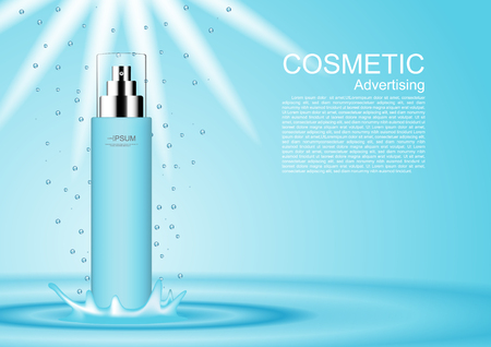 Serum on splash water and template Vector illustration.のイラスト素材