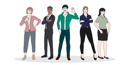 Business team with confident pose