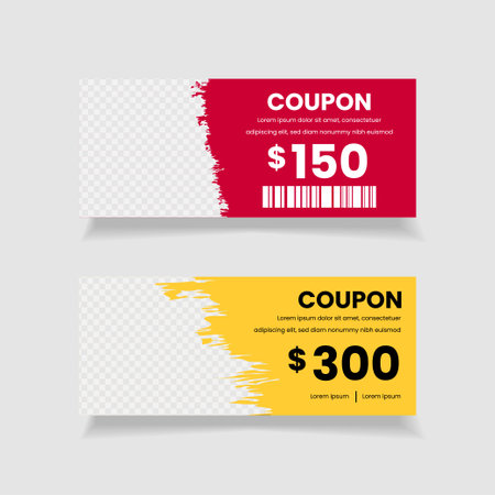 Set of coupon promotion templateのイラスト素材