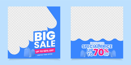 Square banner template for social media postのイラスト素材