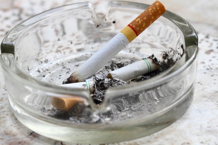 ashtray  and cigarettes の写真素材