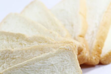 sliced bread isolated on white