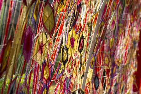 Hand made of raw silkの写真素材