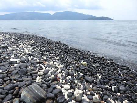 Pebbles beach, Koh Hin Ngam, Andaman Sea, Thailandの写真素材