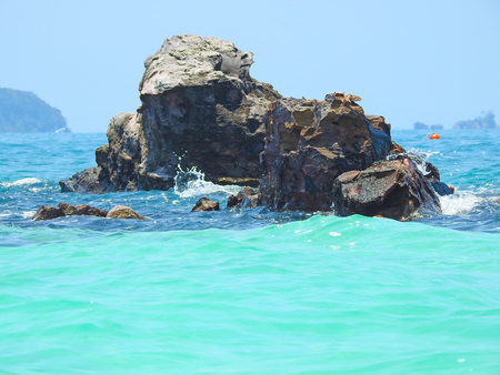 Seascape paradise with clear water, Koh Lipe Island, Thailandの写真素材