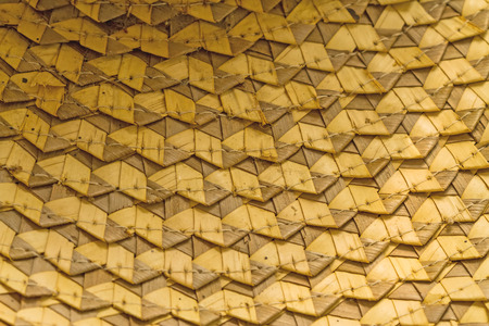 Zigzag interlocking of coconut leaves use for  backgroundの写真素材