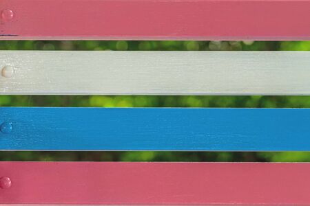 Close up surface of old wood paint , colorful of wood paint, for backgroundの写真素材